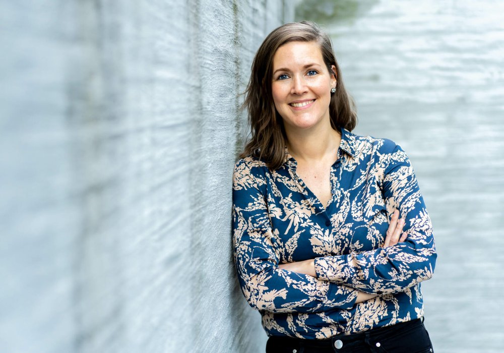 Camilla Leikvoll, administrerende direktør for bank i Storebrand. Portrettfoto.